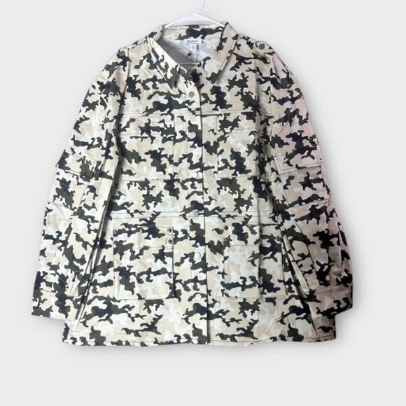NWT The Drop Women's Camouflage Print Cargo Oversized Jacket w/Jennylinnnn SZ XL - Picture 4 of 12